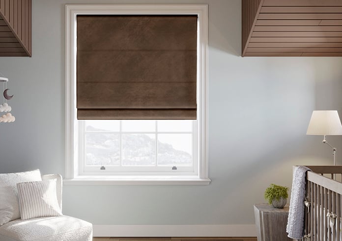 Odessa Velvet, Espresso - Twist&Fit Roman Blind - Image 3